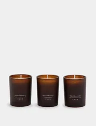 Calm 3 Mini Votive Candles Amber
