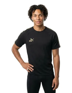 T-shirt à Manches Courtes King Black / Matte Gold / White M - Puma - FashionsVida