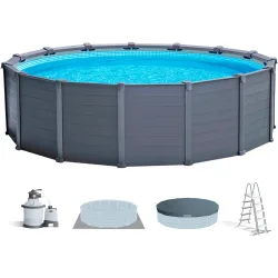 Piscina redonda Panelada Graphite Gray Ø 478 x 124 cm