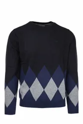 Sun68 - Round Argyle 11 Nero K40107