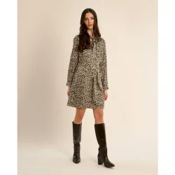 Vestido de manga larga con estampado