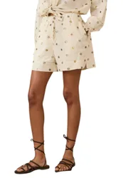 Pantaloncino Donna con pois ricamati