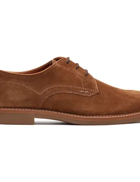 Strand Mens Derby Shoes Camel - Brown Leather - Size Uk 10 - Base london - FashionsVida