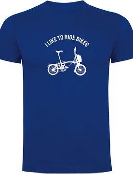 Maglietta A Maniche Corte I Like To Ride Bikes Royal Blue - Kruskis - FashionsVida