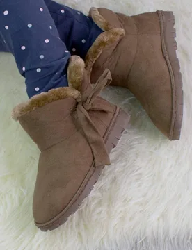 Women's Heel Faux Fur Lined Grip Sole Ankle Boots Slippers in Brown Size: 3 - Brown - Size: 3 - Ajvani - FashionsVida