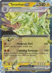 Pokemon SV Obsidian Flames 066/197 Tyranitar ex (Prize Pack League Promo)