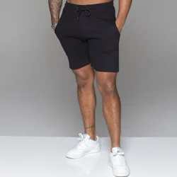 Mens Fleece Shorts Black Cotton - Size Small