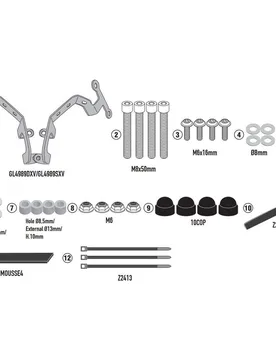 Kit Montaggio Parabrezza A9223AK Per CFMOTO 650 NK (21 taglia un - Kappa - FashionsVida