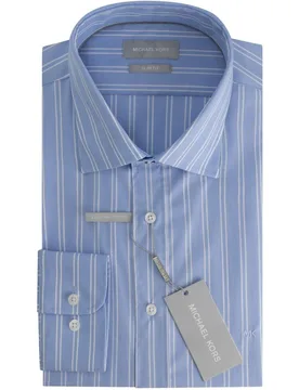 Camisa de hombre de vestir modern fit con doble raya - Michael Kors - FashionsVida