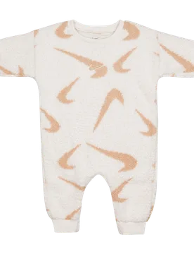 Boucle Jacquard Unisex Tracksuits - White - Size 3 Months - Poly Fleece - White - Size: 3 Months - Nike - FashionsVida