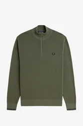 WAFFLE STITCH HALF ZIP JUMPER male