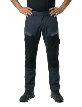 Pantalon Avec Poches Pour Genouillères Et Zones Extensibles Dark Navy Blue / High Visibility Yellow / Yellow 56 - MASCOT - FashionsVida