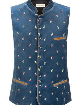 Trachtenweste Calzado (rauchblau, Gr. 48) von Classics für Herren, Oberteile, 100% Baumwolle - Stockerpoint - FashionsVida
