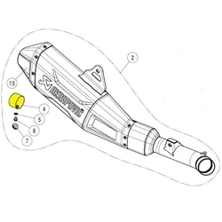 DB-Killer Akrapovic V-TUV349 Per HONDA CRF 250 R/RX (22-24) taglia uni