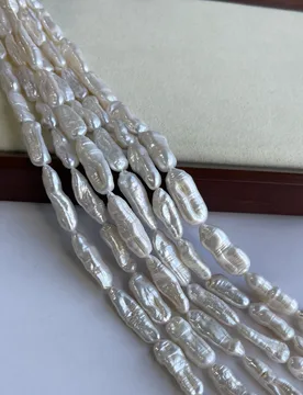 Natural Freshwater Pearl White Baroque Pipa Loose isolation Beads for Needlework Jewelry Making DIY Necklace Bracelet Accessory - Aliexpress - FashionsVida
