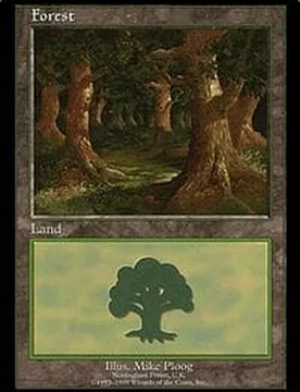 Forest (EURO Land Purple - U.K.) Promotional Cards - Magic: The Gathering - FashionsVida