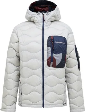 Veste à capuche ultralégère et compressible - M Aop Helium Utility Down Antarctica 333 Snowbank - Taille M - Blanc - Peak Performance - FashionsVida