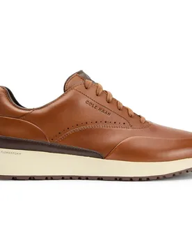 Mens Luxe Mile Trainers - Tan Leather - Size Uk 7 - Cole haan - FashionsVida