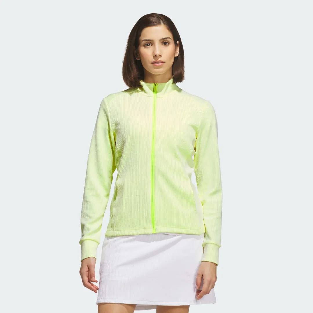 GIACCA FULL ZIP PERFORMANCE TEXTURE M Frozen Lemon - Adidas - FashionsVida