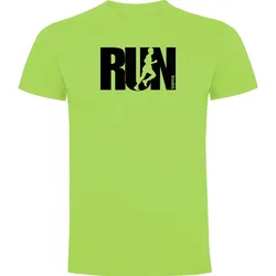Maglietta A Maniche Corte Word Run Light Green S