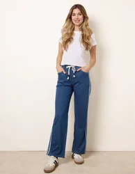 Womens Side Stripe Jeans With Drawstring - Size Small