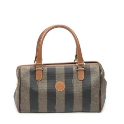 Pre-Owned Womens Small Pequin Frame Boston Handbag - Tan - One Size