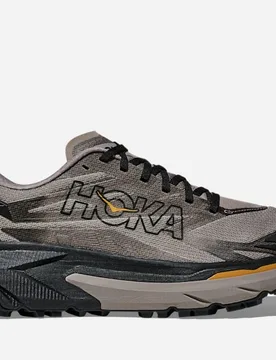 Men's Mafate 5 Trail Shoes in Cement/Black, Size 6.5 - HOKA - FashionsVida