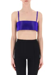 GAIA CANCIANI Top in strass BLU M