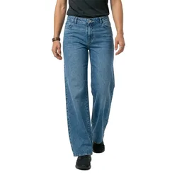 Jeans Taille Basse Selma Mb New Wide Leg Reconditionné Medium Blue Denim 25