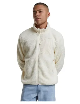 Veste Teddy With Stand Up Collar White Sand 4XL - Urban classics - FashionsVida