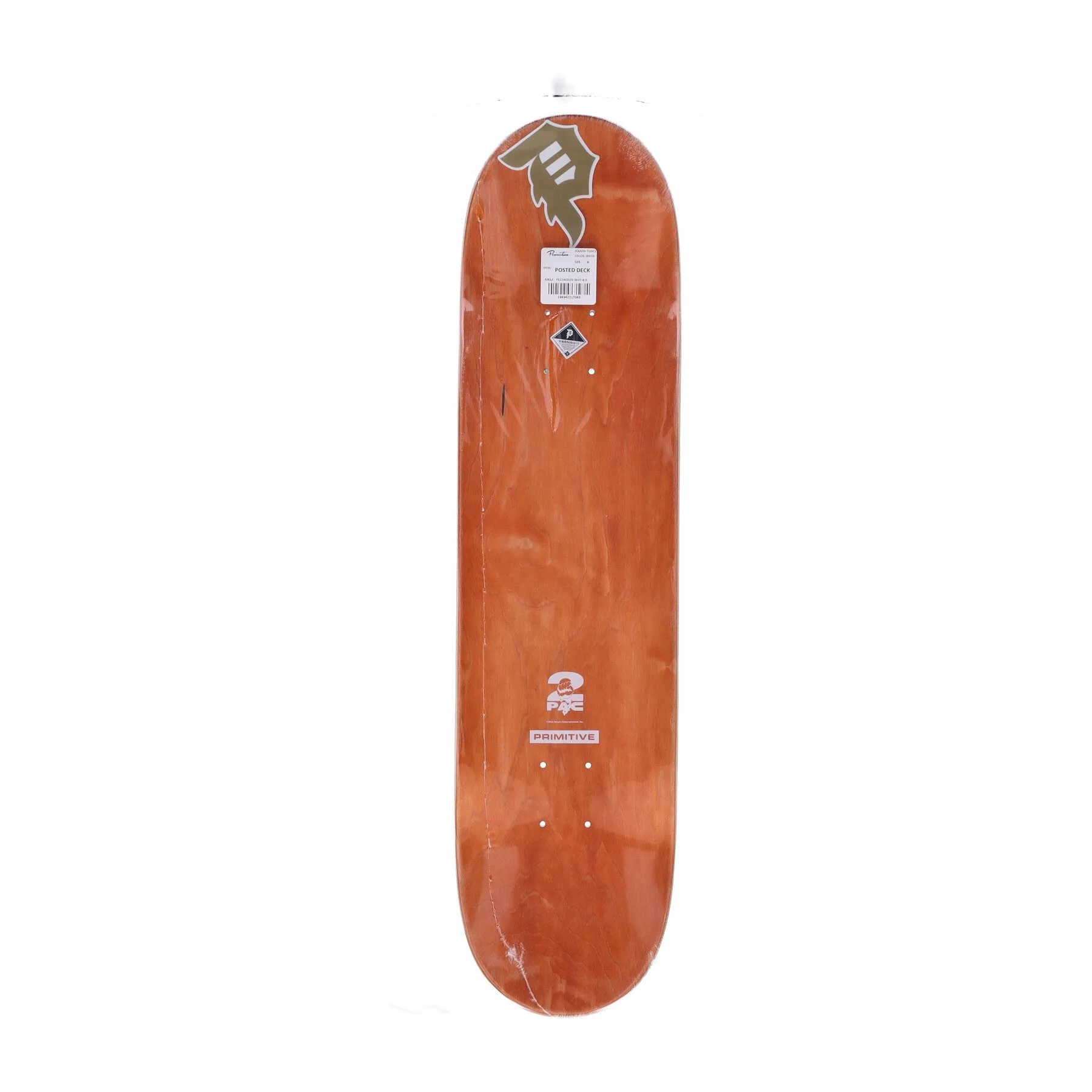 Skateboard Tavola Uomo Posted Deck X 2pac Orange - PRIMITIVE - FashionsVida