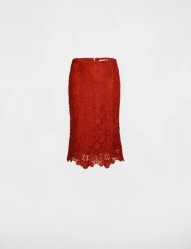 Falda midi de encaje con cierre de cremallera - Morgan - FashionsVida