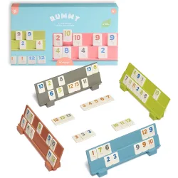 Rummy 4 jugadores de madera sostenible