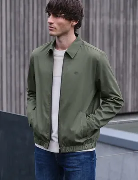 Street One Blouson mit Hemdkragen und Zipper male Grün - Street One MEN - FashionsVida