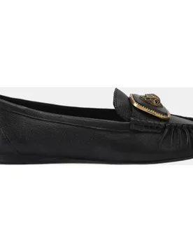 Mocasín de mujer en piel negra con detalle metálico - Kurt Geiger - FashionsVida