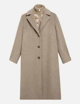 Mantel mit herausnehmbarem Einsatz Beige L - Comma - FashionsVida