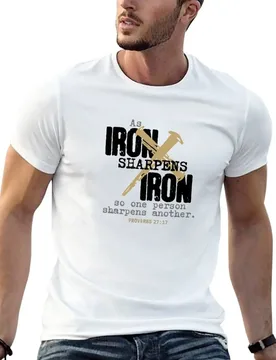 New Iron sharpens Iron - Proverbs 27:17 - black T-Shirt T-shirt for a boy sublime t shirt plus size t shirts t shirt for men - Aliexpress - FashionsVida