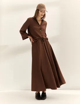 Falda larga cintura elástica - Paz Torras - FashionsVida