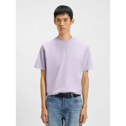 HUGO Mens Open Purple Dapolino Relaxed T-Shirt - Male - Purple - Large