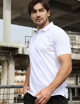 POLO shirt Men's Madam Solid Color Short Sleeved top Team Clothing Customization Black Navy Blue Customizable printing LOGO - Aliexpress - FashionsVida