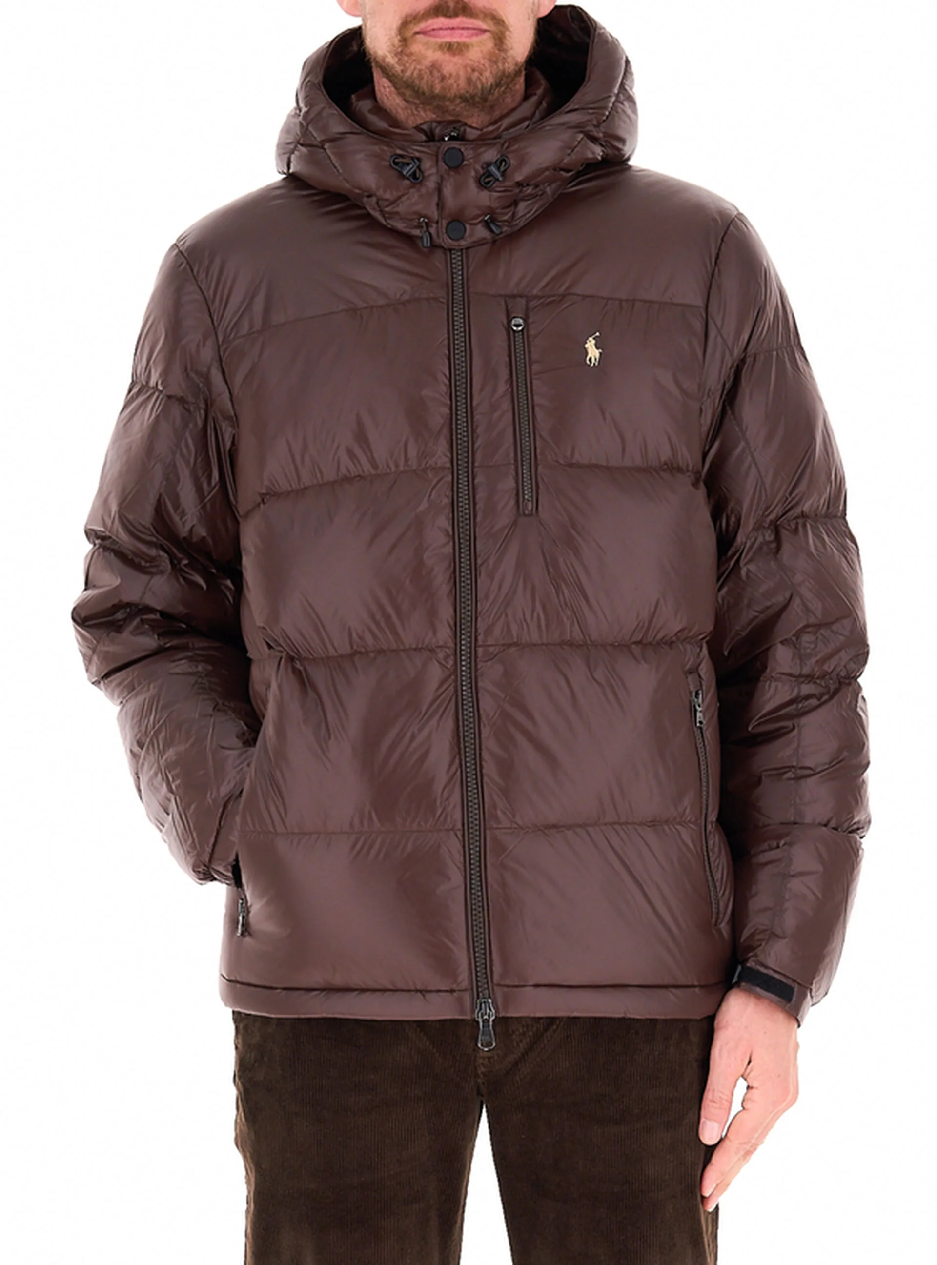Piumino con cappuccio POLO MARRONE L - Ralph Lauren - FashionsVida