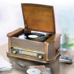 Musikanlage "Plattenspieler" braun