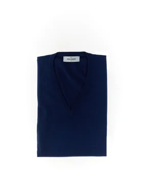GRAN SASSO Gilet scollo V BLU 60 - Gran Sasso - FashionsVida