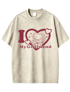 Washed Vintage Game Deltarune Tenna I Love My Girlfriend T-shirt Men's Clothing Casual Humor T-shirts Unisex Oversized T Shirt - Aliexpress - FashionsVida