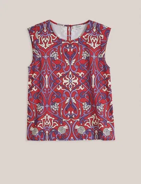 Blusa de mujer estampada con cuello redondo - Trucco - FashionsVida