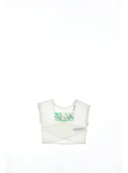 T-shirt con strass JUNIOR BIANCO 14