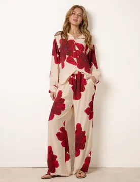 Floral Print Co-Ord Set - M/L / RED - female - Blue Vanilla - FashionsVida