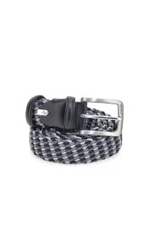 Cintura intrecciata nera e grigia elastica taglia unica BA1346/ELASTICO