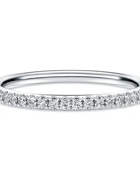 Anello a fascia Eternity, Diamanti creati in laboratorio 0,2 ct tw, Forma rotonda, Oro bianco 18 K 53 - Swarovski - FashionsVida