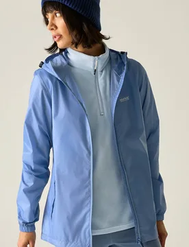Women's Pack-It III Waterproof Packaway Jacket in Light Blue Size: 8 - Light Blue - Size: 8 - Regatta - FashionsVida